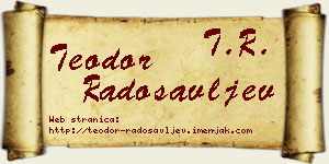 Teodor Radosavljev vizit kartica